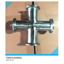 ANSI Seamless Stainless Steel Sanitary Fittings Tee Cross